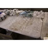 A large quantity of table glassware and drinking g