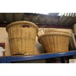 A collection of various wicker baskets