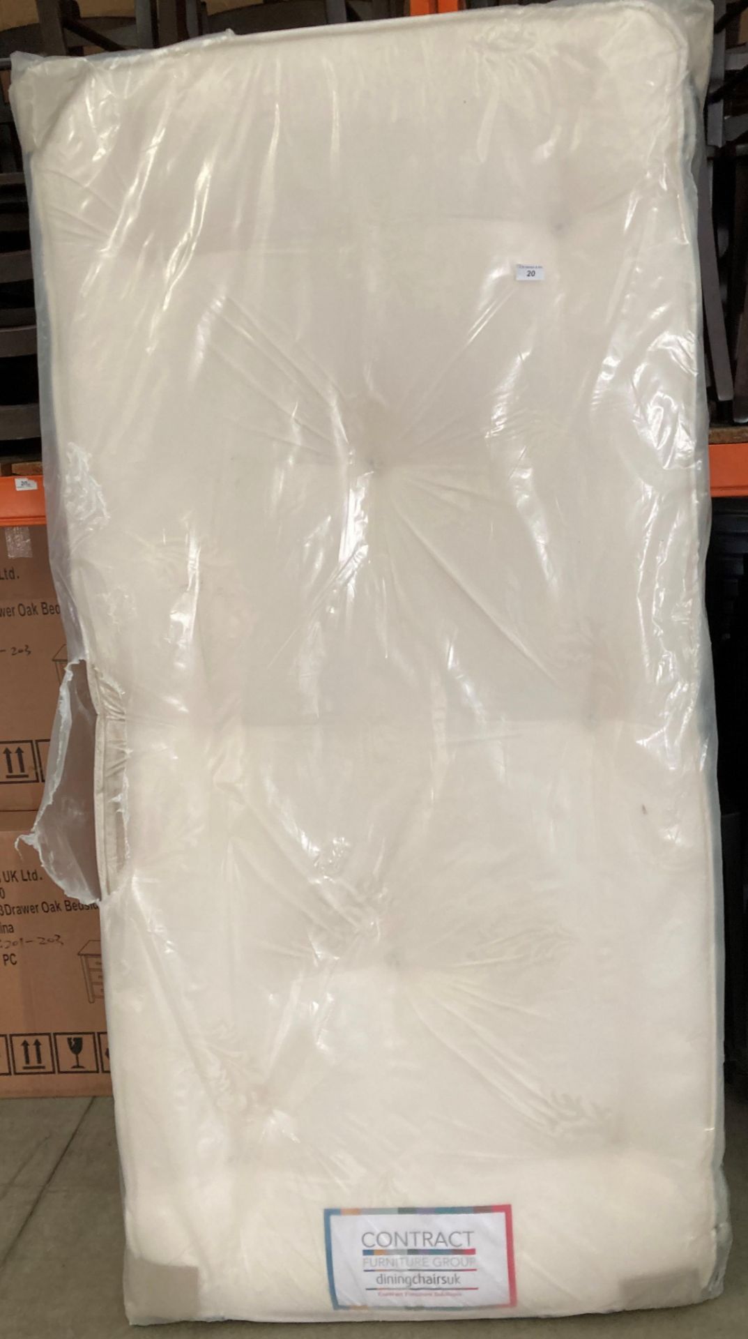 A Contract 6'4" x 3' Mattress with Right Hand Zip