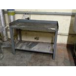 A steel bench 120cm x 60cm