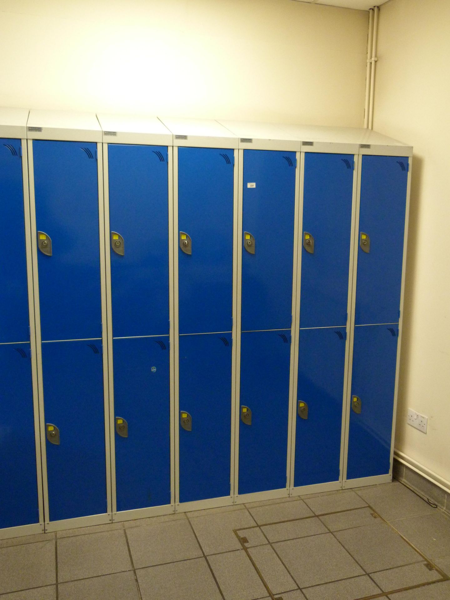 6 x 2 compartment personal lockers,