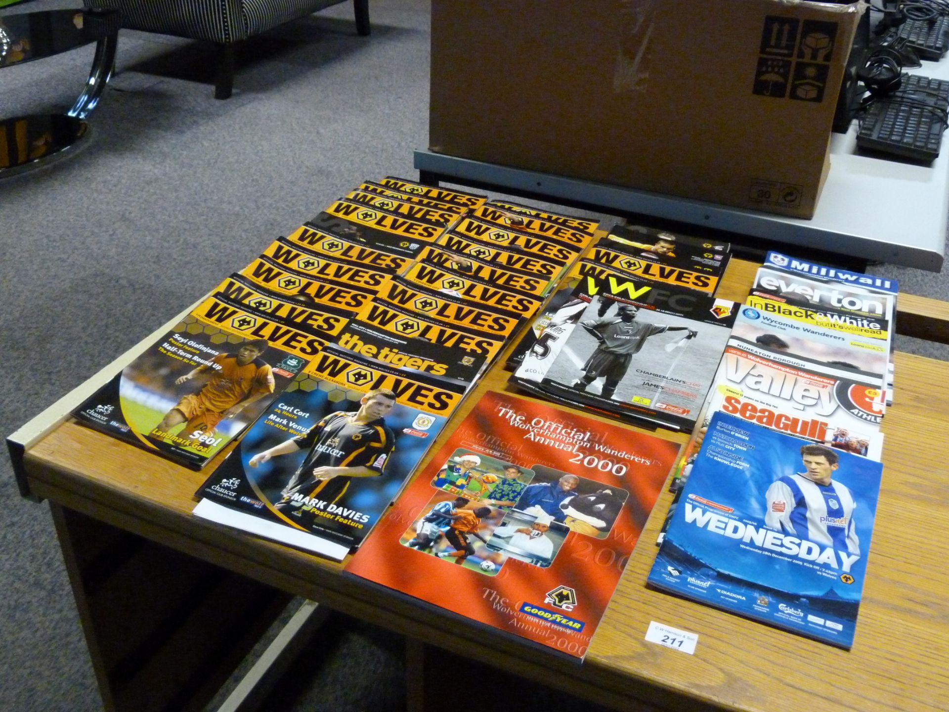 A quantity of Wolves programmes and magazines