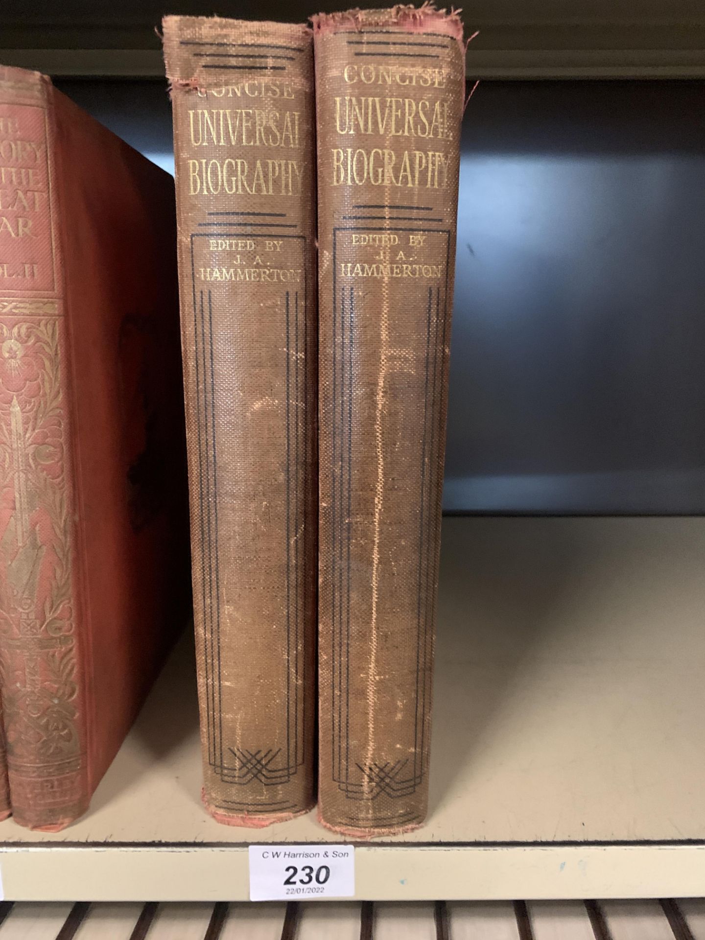 Volumes 1 and 2 of Concise Universal biography - Image 2 of 2