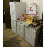 Four two drawer filing cabinets