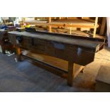 Woodworkers bench with record 52 vice, 76" x 26.