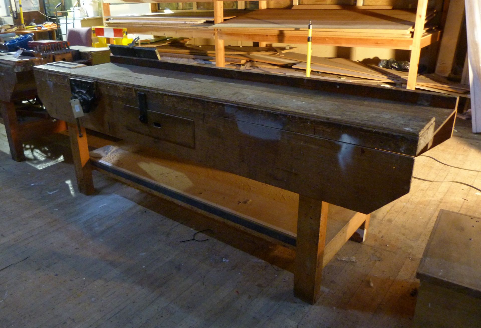 Woodworkers bench with record 52 vice, 76" x 26.