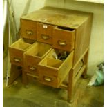 Six drawer unit to include contents - bolts, etc,