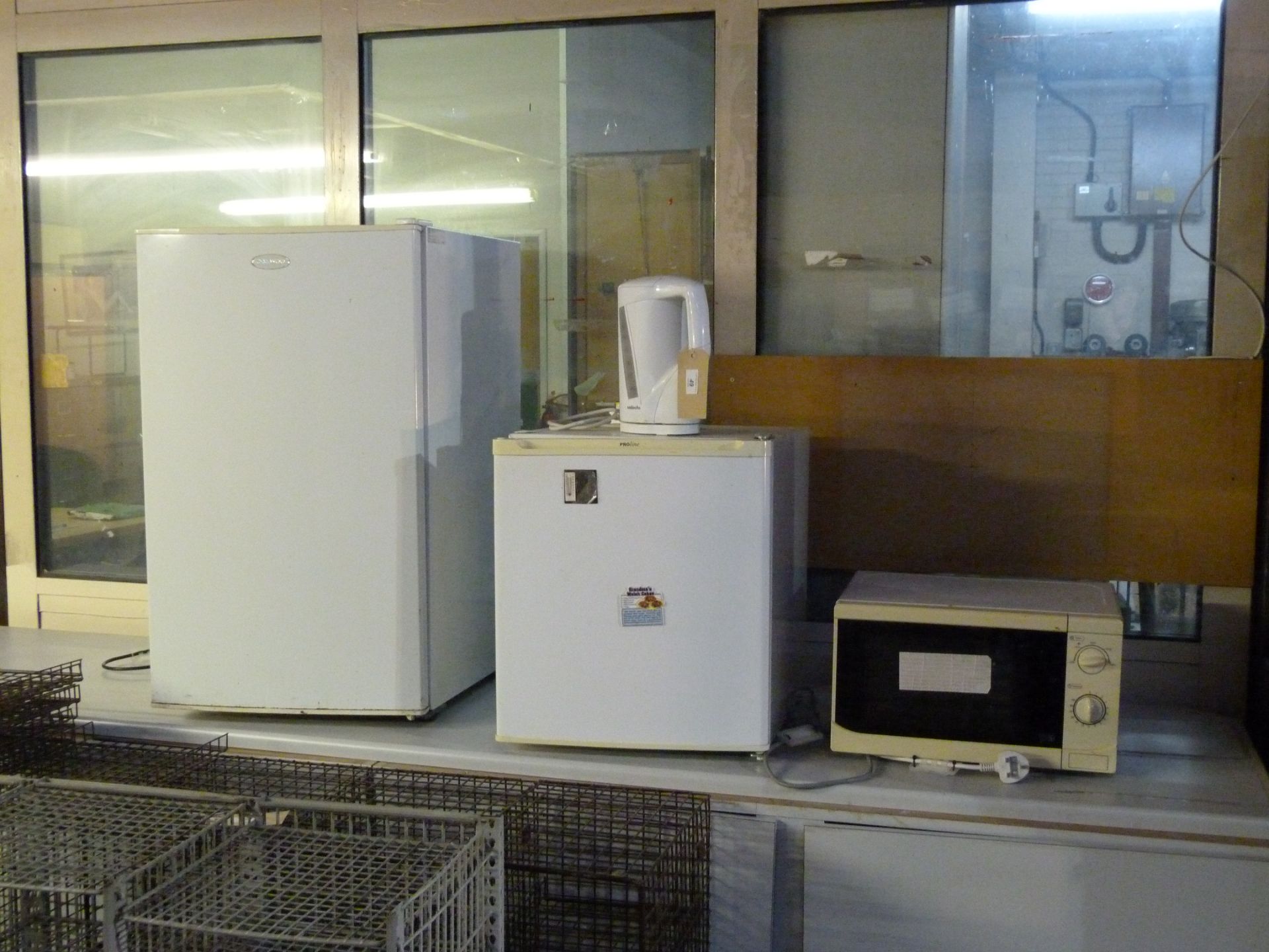 A quantity of white goods to include fridges, kettles, etc.