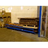 Two bays of low pallet racking consisting of three uprights and eight beams 2.