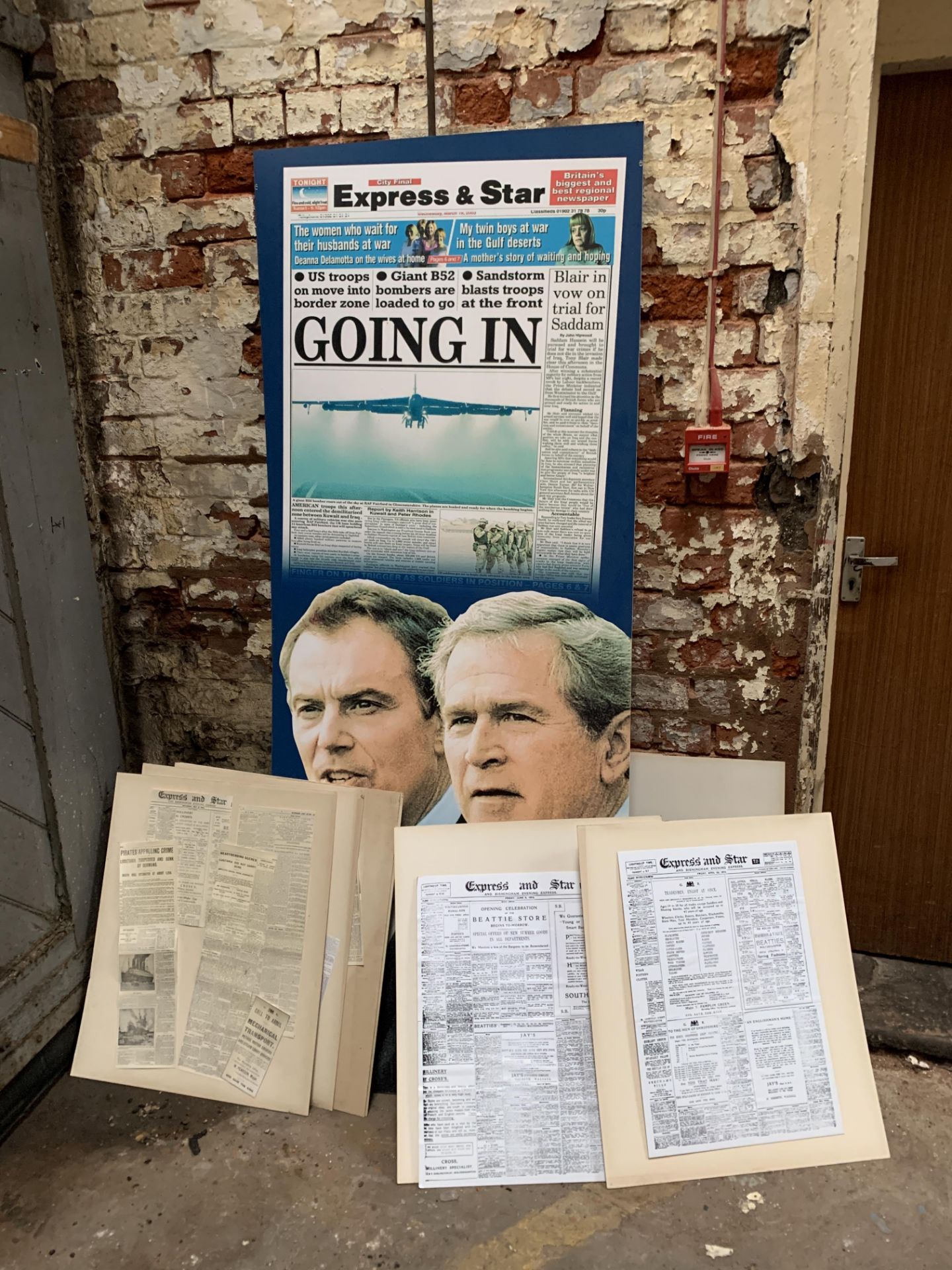 A large POS display of the front page of the Express & Star from Wednesday March 13 2000 featuring