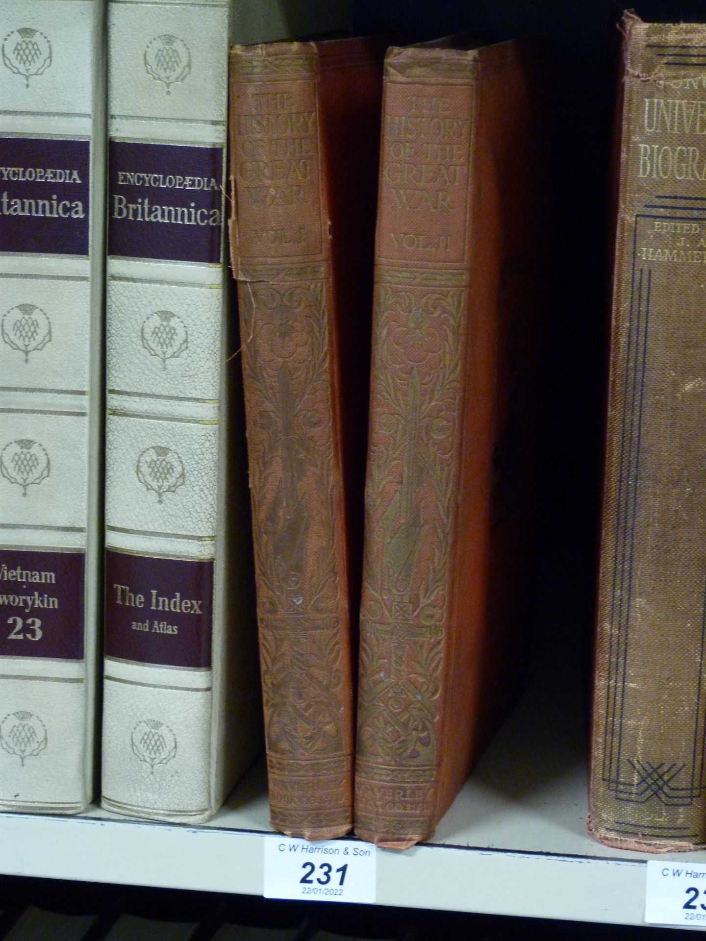 Volumes 1 and 2 of the Story of the Great War