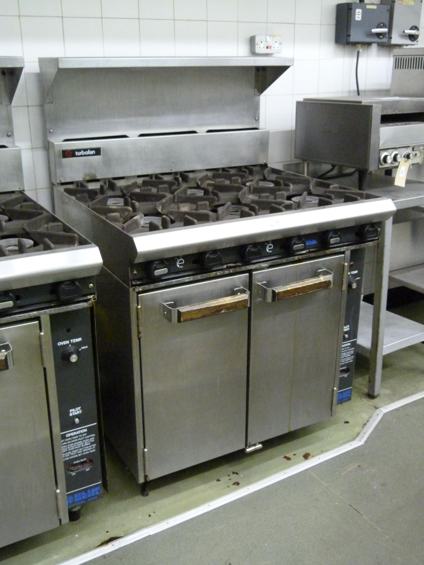 A Blue seal model 656 6 ring gas cooker with gas oven