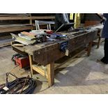 Woodworkers bench with Record vice,