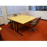 Two desks and OP chairs 150cm x 80cm