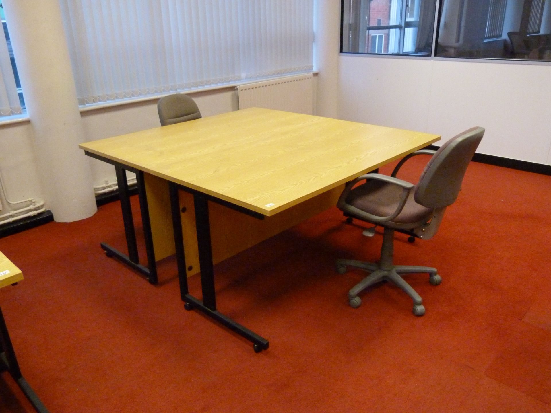 Two desks and OP chairs 150cm x 80cm