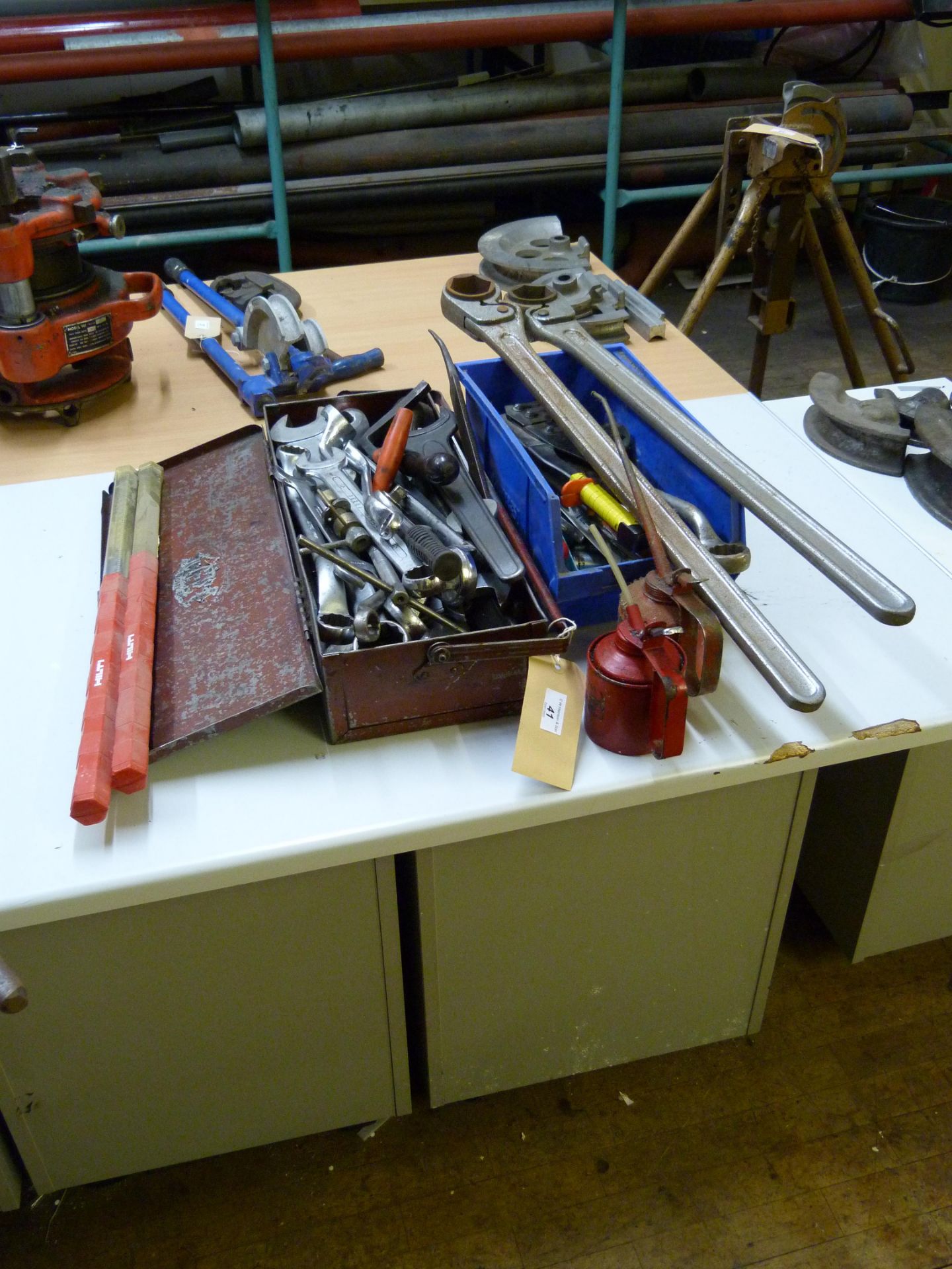 A quantity of hand tools to including spanners, pliers, sockets,
