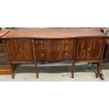 A reproduction mahogany finish two door,