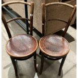 Two bentwood chairs (both as seen)