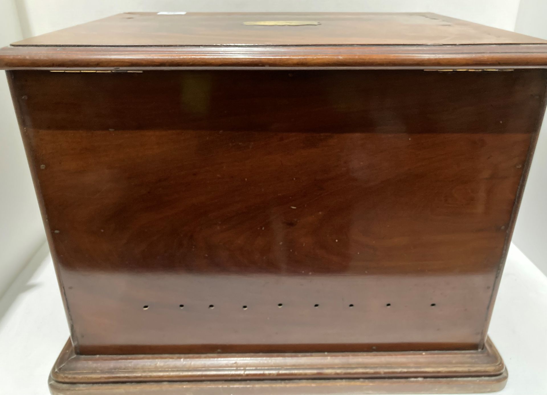 A mahogany table top two door, - Image 8 of 8