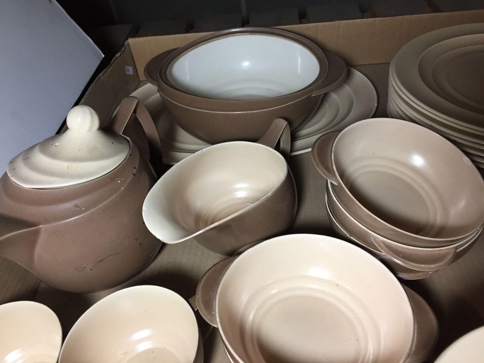 80+ Pieces Branksome brown crockery - many pieces damaged - Image 2 of 4