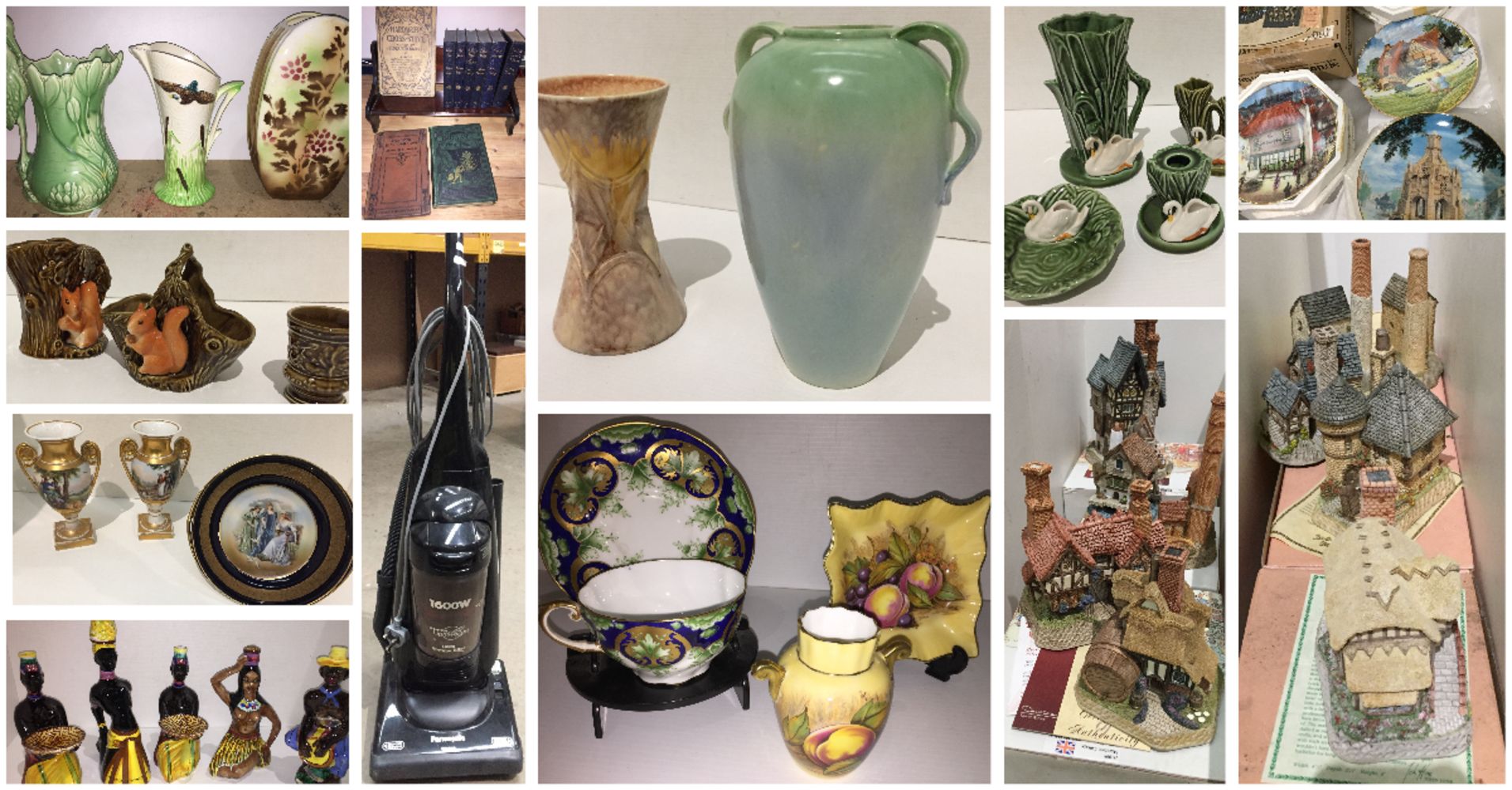 David Winter Cottages, Pottery and Porcelain, Glassware, Metalware, etc.