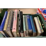 Contents to three crates - various books relating to crime, Hollywood, antique collecting, history,