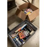 Contents to crate and box - a quantity of hard and paperback novels and a quantity of RAF Second