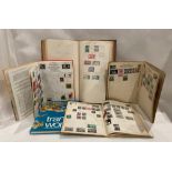 Five stamp albums and contents - GB and world stamps