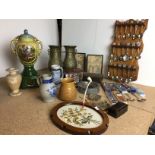 Fifty items including thirty-four souvenir spoons - Newmarket, Australia, York etc,