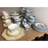 Fifty pieces including twenty six pieces Wood & Sons Yuan tea service (two plates damaged),