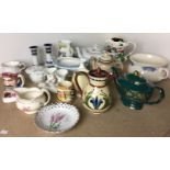 Twenty plus pieces including Wade Regal green teapot, Allex Vale Devon lidded jug,