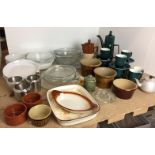 Forty items mainly kitchenware including Staffordshire Impact British Anchor fifteen piece coffee