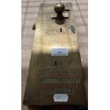 Lockerbie & Wilkinson Ltd 'Lockwil' Patent Tipton brass toiler door lock (AA07)