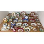 Fifty plus items of small decorative plates, ashtrays, objects, etc.