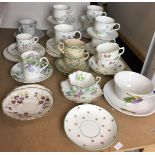 Forty plus pieces including nineteen pieces Sadler Wellington tea service,