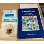 Sandy Andrews 'Crested China - The History of Heraldic Souvenir Ware' and three small Goss