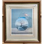 Neil Simone framed Limited Edition print 'Worlds Quest' 34cm x 28cm signed in pencil by the artist