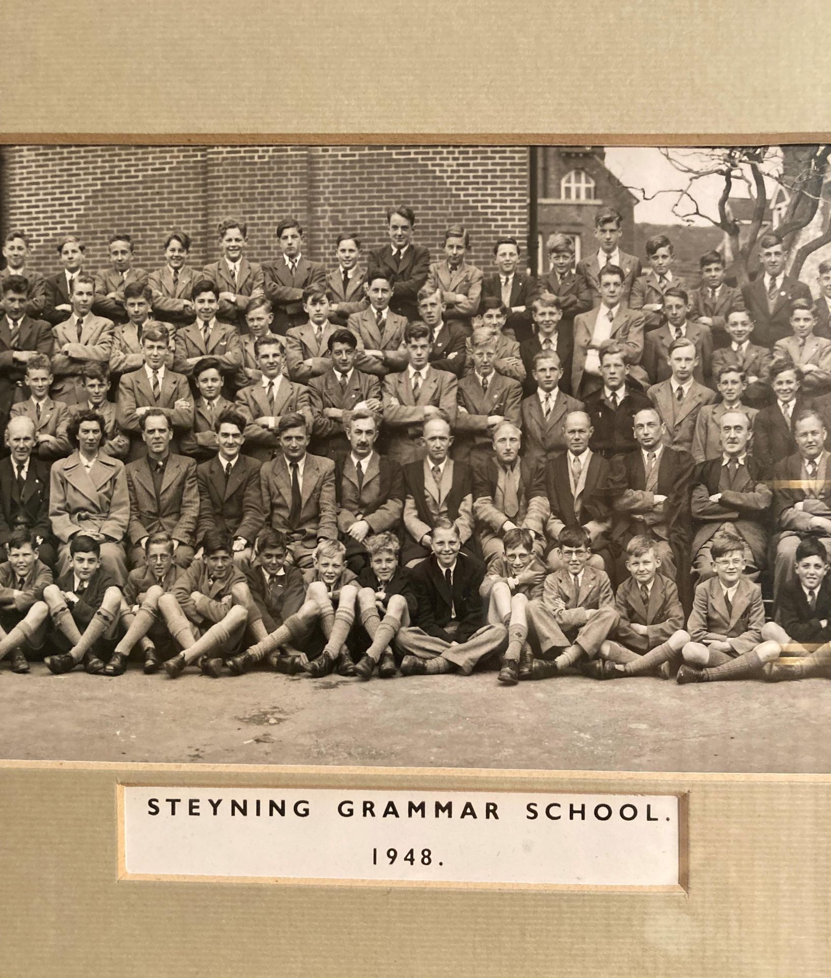 Two elongated school photographs 'Steyning Grammar School - '1946' and '1948' each 13cm x 83cm - Image 3 of 3
