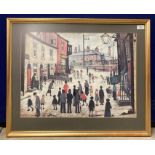 L S Lowry 1938 framed print 'A Procession' 44cm x 58cm