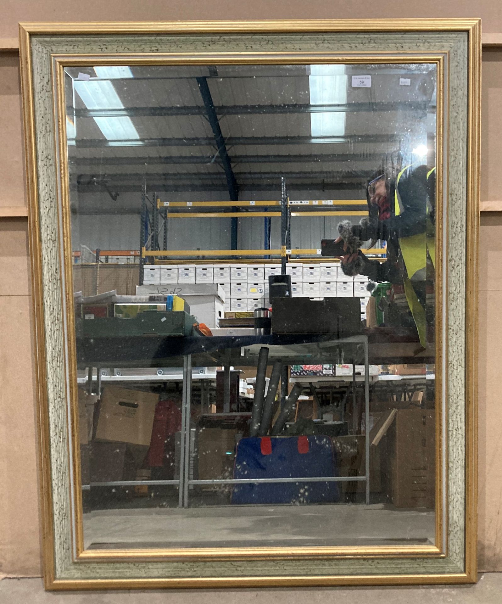 A larger matching mirror to Lot 58,