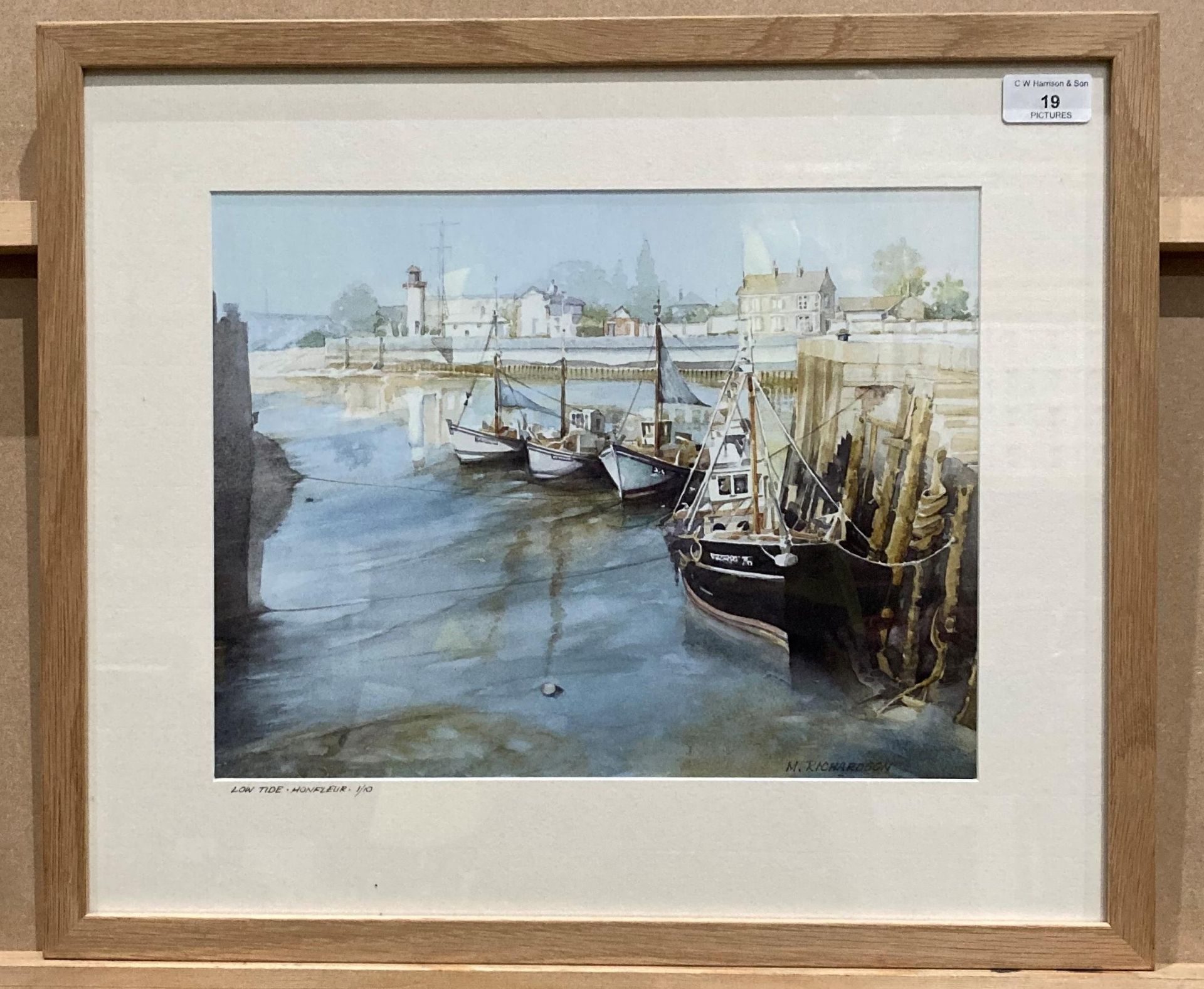 M Richardson framed print 'Low Tide,