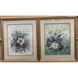 Chappell pair of framed prints 'Floral Sprays' each 46cm x 38cm