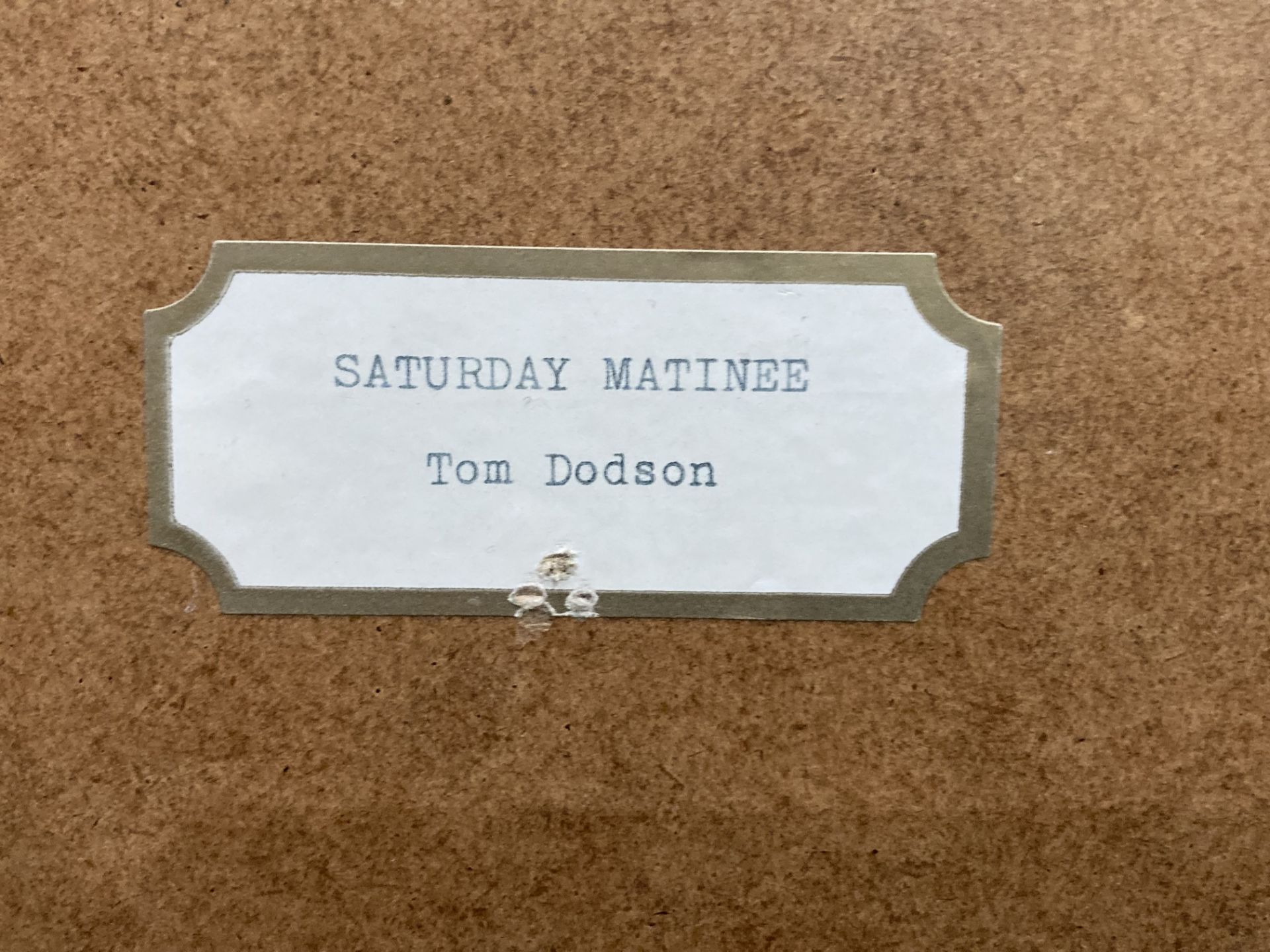 Tom Dodson (1983) framed print 'Saturday Matinee' 43cm x 63cm, - Image 4 of 5