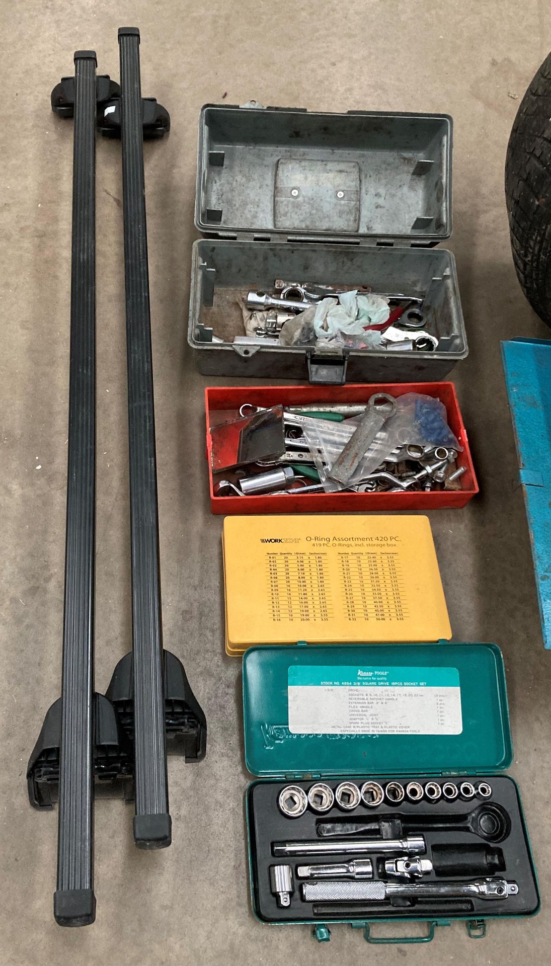 Contents to pallet - two tool boxes and contents, Kamasa socket set, record plane, - Image 6 of 6