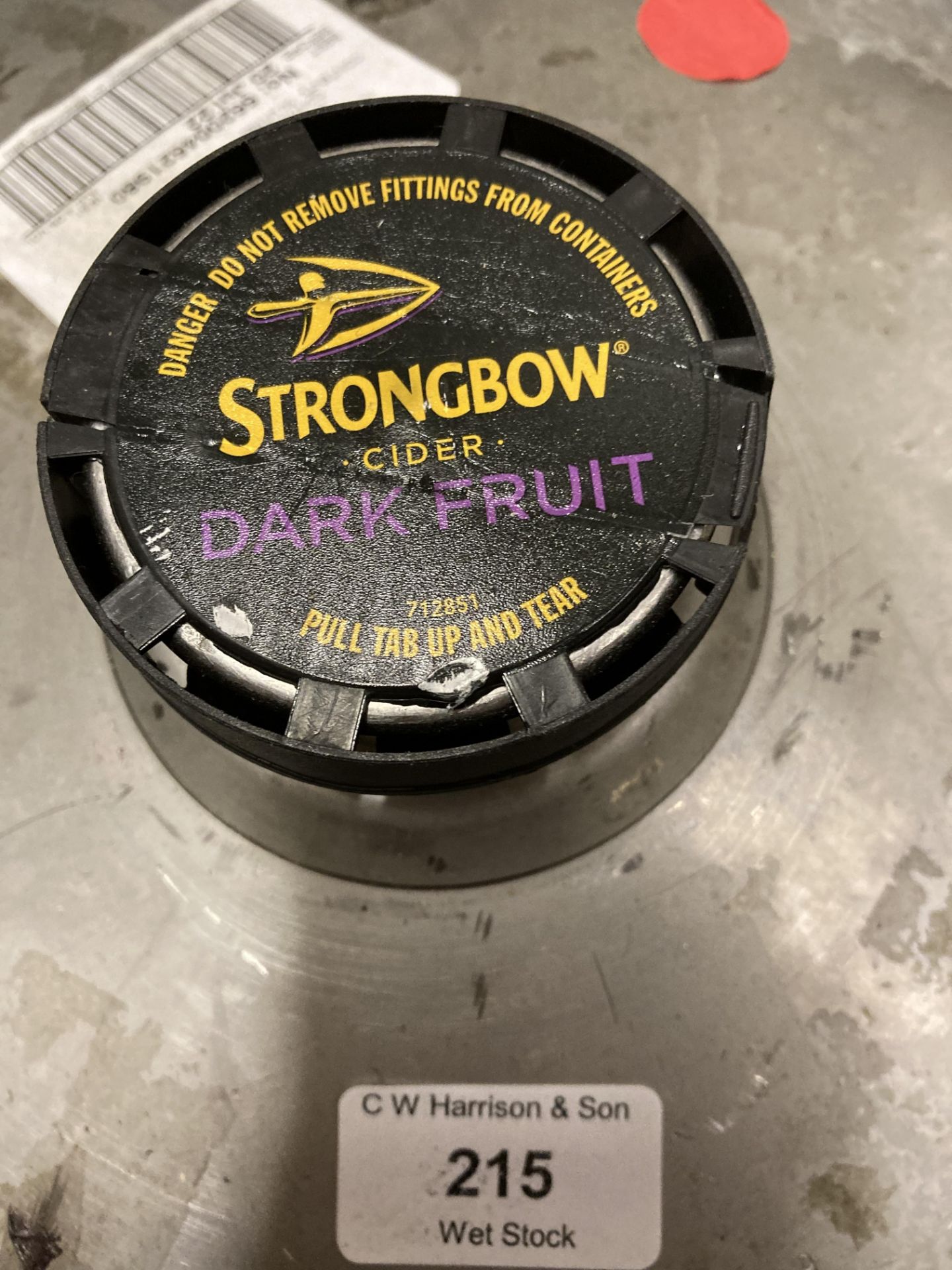 11 x gallons of Strongbow Dark Fruit Cider (expiry date 02.07.