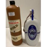 A one litre bottle of Bols Beerenburg and a 50cl bottle of Szatmari Szilvapalinka (AA06)