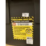 1 x Greenmade 27 gallon capacity yellow and black storage box (N01)