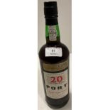 A 75cl bottle of Produce of Portugal 20 years old Port (AA05)