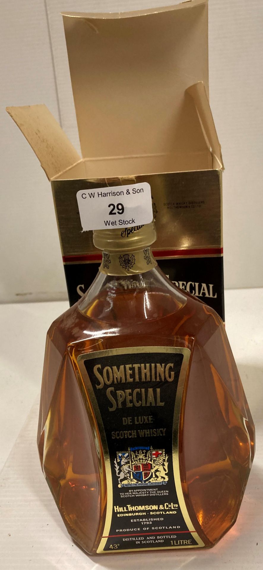A one litre bottle of Something Special De Luxe Scotch Whisky (AA06)