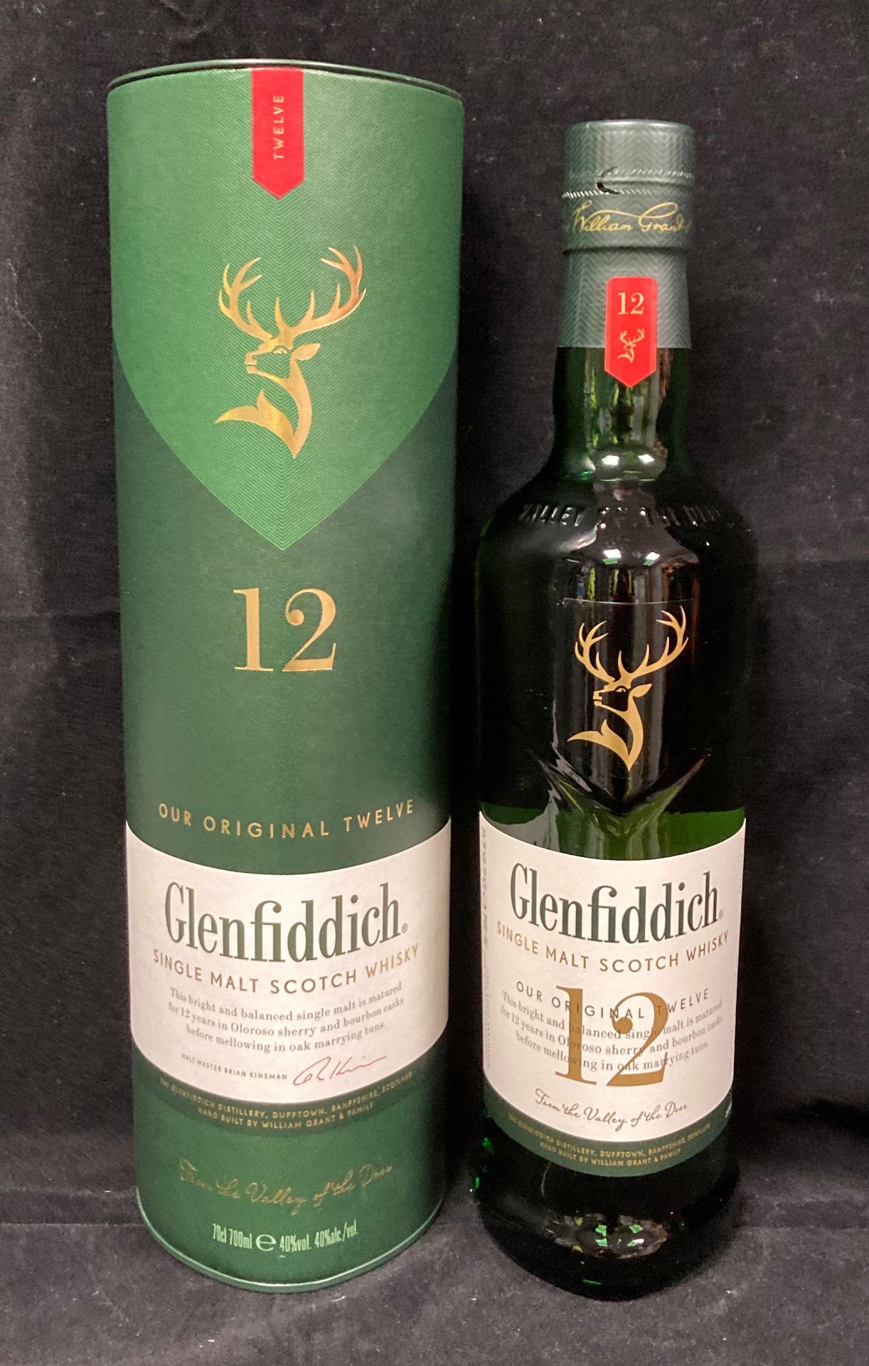 A 70cl bottle of Glenfiddich Our Original 12 matured 12 years Single Malt Scotch Whisky 40% volume,